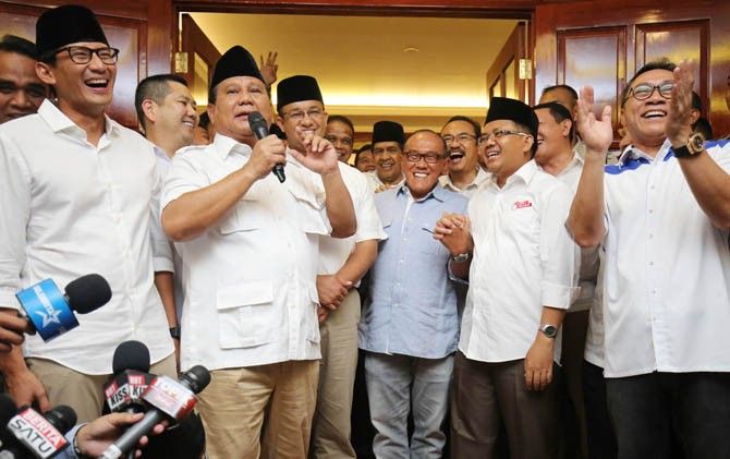 Ilustrasi kemenangan Anies Baswedan dan Sandiaga Uno. - Image