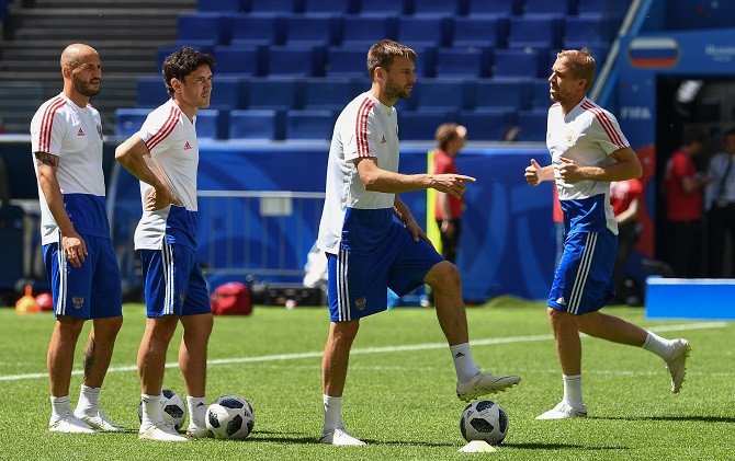 Rusia didukung sejarah untuk menaklukkan Uruguay di laga terakhir Grup A. - Image