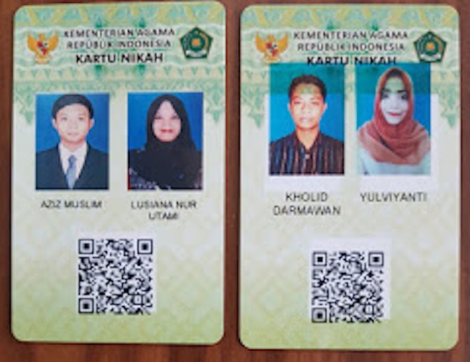 Penampakan kartu nikah yang bentuknya seperti ATM yang akan menggantikan buku nikah. - Image