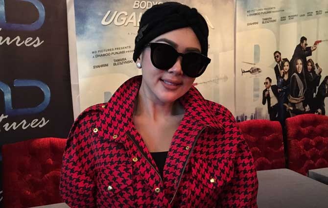 Syahrini di MD Place, Jakarta Selatan, Selasa (15/5). - Image