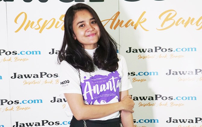Michelle Ziudith saat berkunjung ke JawaPos.com, Rabu (2/5). - Image