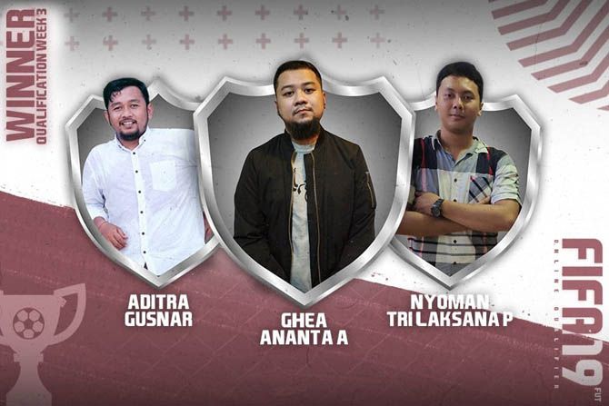 Top Three Player minggu ketiga kualifikasi FIFA 19 FUT (PS4) yang digelar IGL. - Image