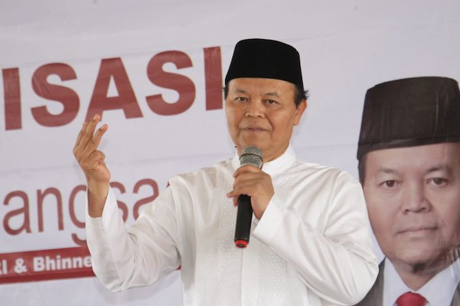 Wakil Ketua MPR Hidayat Nur Wahid (HNW) kembali mengelar sosialisasi Empat Pilar. Tujuanya, yakni agar hak warga untuk mengetahui dasar dan konstitusi negara terpenuhi. - Image