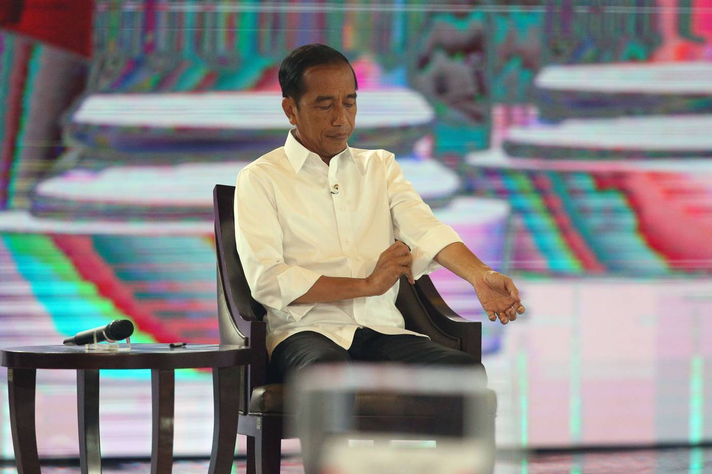 Capres nomor urut 01, Jokow Widodo saat tampil dalam debat Pilpres 2019 tadi malam (30/3). - Image