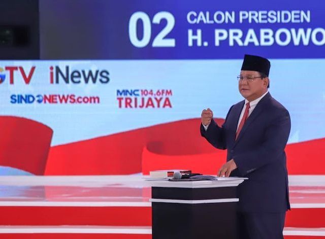 Capres nomor urut 02, Prabowo Subianto saat tampil dalam debat kedua Pilpres 2019, Februari lalu. - Image