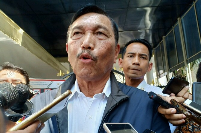 Menko Bidang Kemaritiman Luhut Binsar Pandjaitan(Uji Sukma Medianti/JawaPos.com) - Image