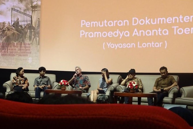 Peluncuran trailer film Bumi Manusia dan Perburuan karya Pramoedya Ananta Toer. (Rieska Virdhani/JawaPos.com) - Image