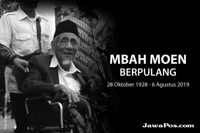 KH Maimoen Zubair meninggal di Makkah, Arab Saudi, Selasa (6/8) pagi. Mbah Moen meninggal di usia 90 tahun dan dimakamkan di Makkah. - Kokoh Praba/JawaPos.com - Image