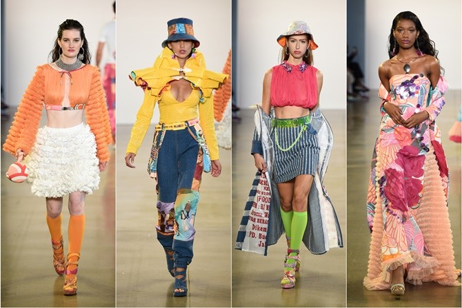 Koleksi Maggie Hutahuruk Eddy lewat label 2Madison Avenue di New York Fashion Week. (Getty Images) - Image