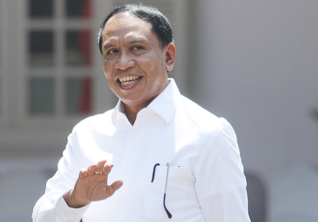 Zainudin Amali di Istana Negara, Selasa (22/10). (Raka Denny/Jawa Pos) - Image