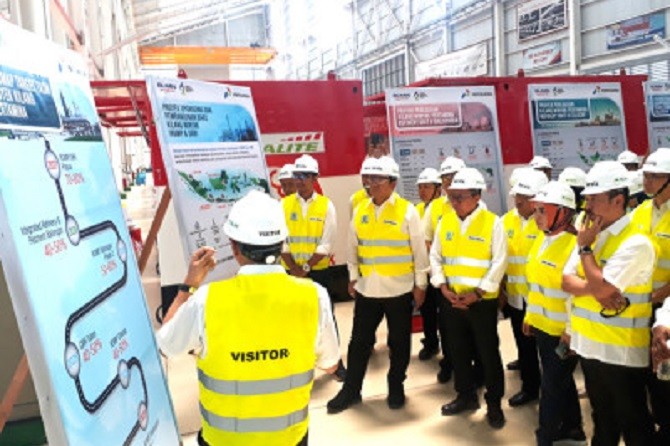 Direktur Utama Pertamina Nicke Widyawati saat Kick Off Program Percepatan Pembangunan Kilang Pertamina Senin (20/1). - Image