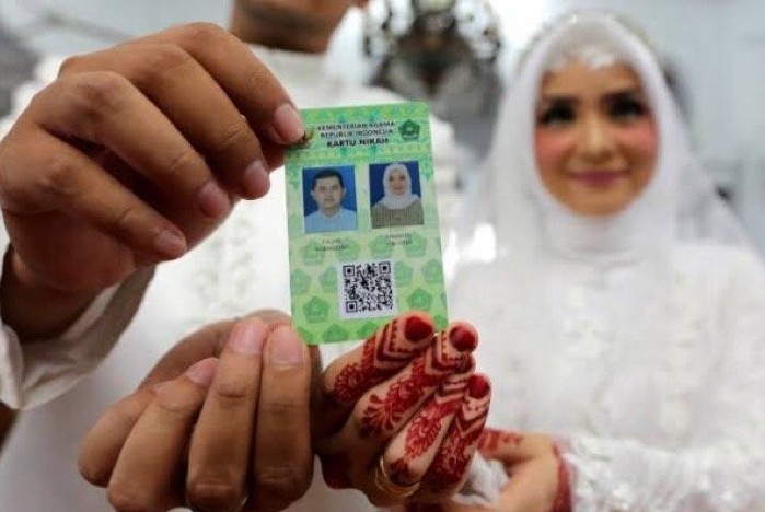 Ilustrasi pasangan pengantin. Irwansyah Putra/Antara - Image
