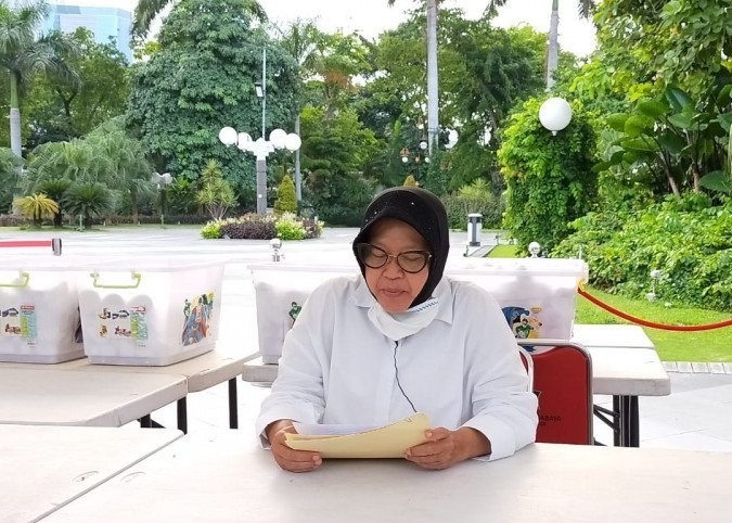 Wali Kota Surabaya Tri Rismaharini di Balai Kota Surabaya. Humas Pemkot Surabaya/Antara - Image