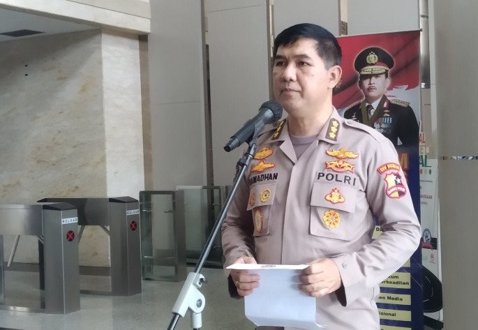 Kepala Bagian Penerangan Umum Polri Kombespol Ahmad Ramadhan. Anita Permata Dewi/Antara - Image