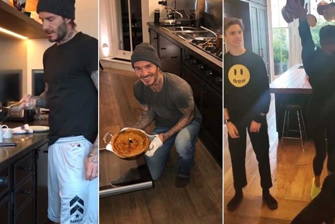 Suasana dapur David Beckham dalam rumah mewah seharga 31 juta Poundsterling atau setara Rp 558 miliar. (Hello Magazine) - Image