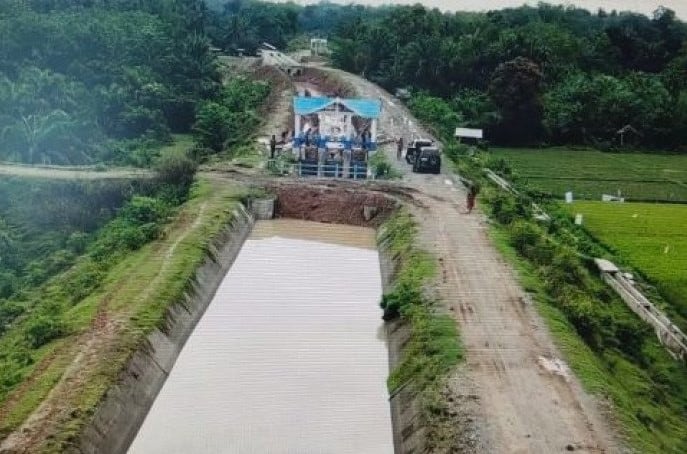 Daerah irigasi Lhok Guci di Aceh Barat yang difungsikan Kementerian PUPR. Dokumentasi Kementerian PUPR/Antara - Image