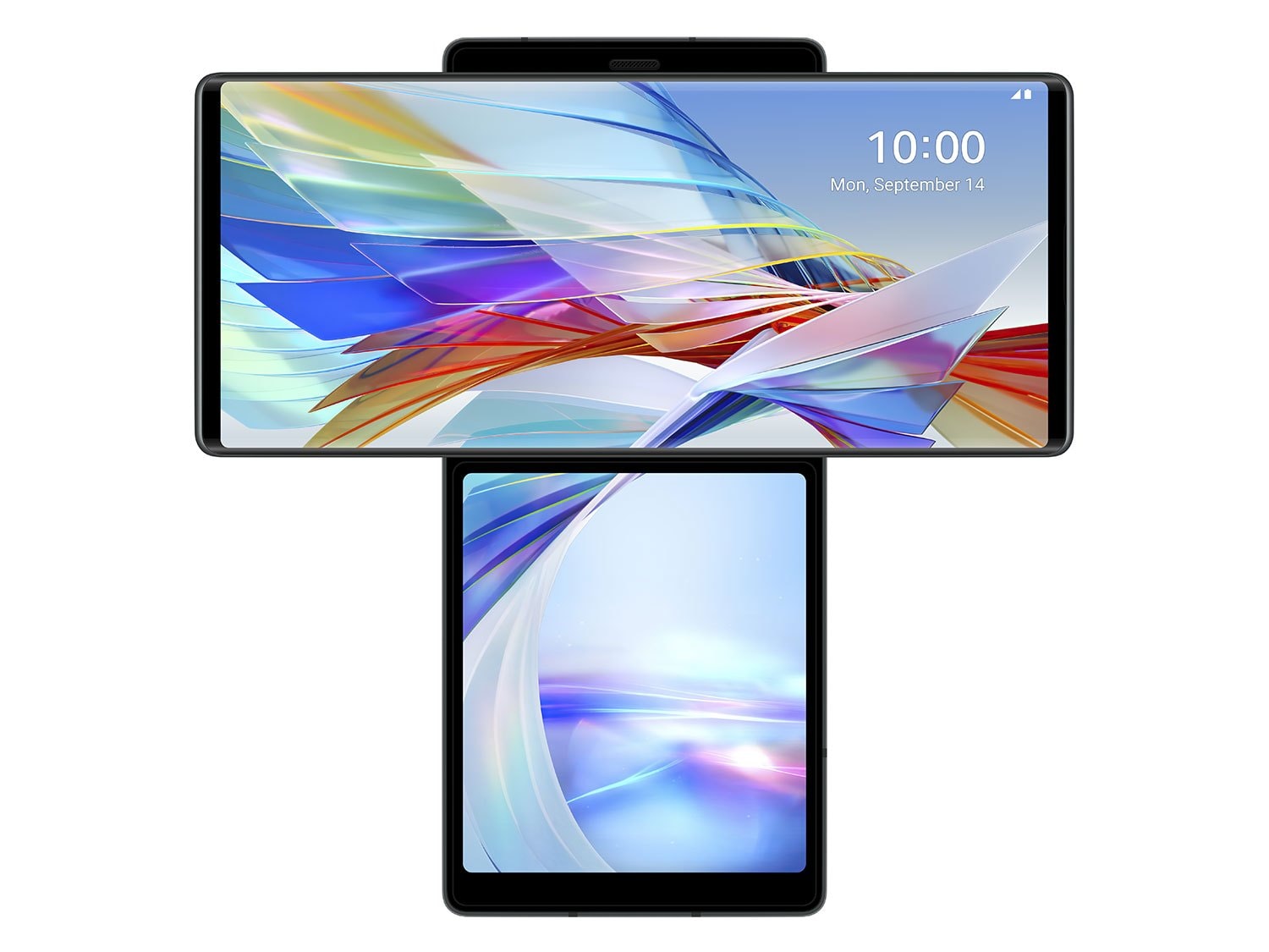 Foto-foto: Ilustrasi: Perangkat smartphone dengan layar putar yang baru dikenalkan LG. (LG). - Image