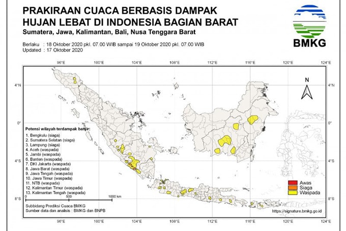 BNPB minta pemda waspadai dampak hujan lebat. Antara - Image