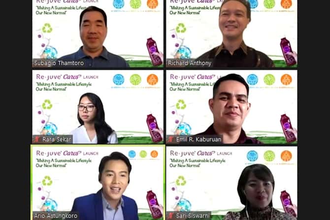 Rara Sekar bersama narasumber lainnya saat membicarakan sampah organik. (Zoom) - Image