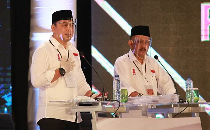 Calon Wali Kota Surabaya Eri Cahyadi dan Calon Wakil Wali Kota Armudji. Istimewa - Image