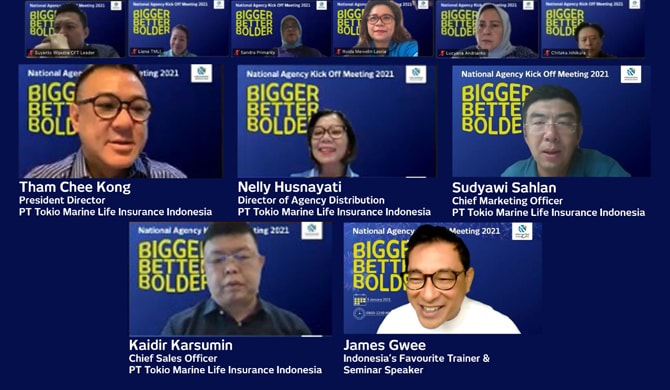 Tokio Marine Life Insurance Indonesia menggelar acara Virtual National Kick Off 2021 yang bertemakan, BIGGER, BETTER, BOLDER dan meluncurkan dua produk asuransi jiwa terbarunya TM Idaman dan TM Warisan. - Image