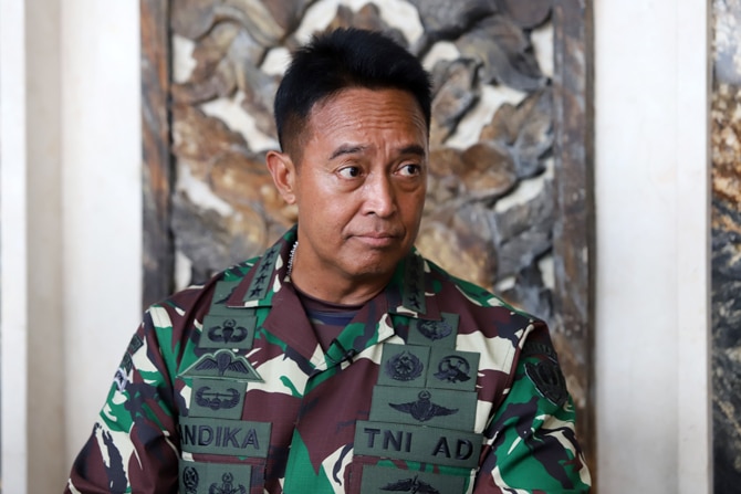 Kepala Staf Angkatan Darat (KSAD) Jenderal TNI Andika Perkasa. Foto: Dery Ridwansah/ JawaPos.com - Image