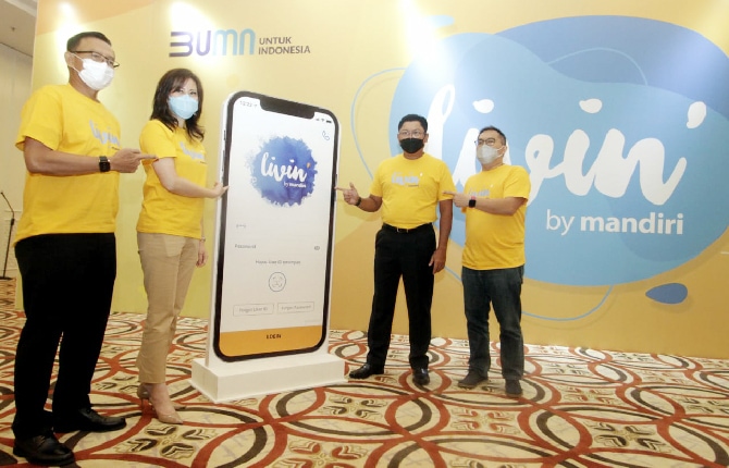 Transformasi layanan perbankan digital ini merupakan inisiatif strategis Bank Mandiri untuk menjadi salah satu Modern Digital Retail Bank dengan layanan yang adaptif terhadap kebiasaan baru nasabah dalam bertransaksi. - Image