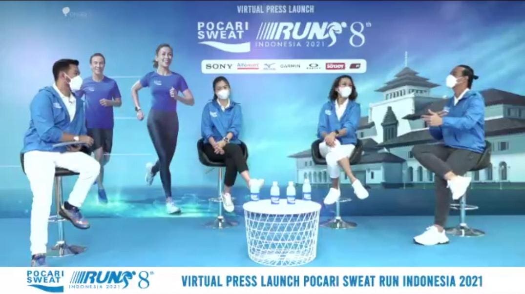 Daniel Mananta dan Melanie Putri kampanyekan #SafeRunning. - Image