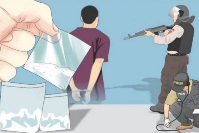 Ilustrasi kasus narkoba. Antara - Image