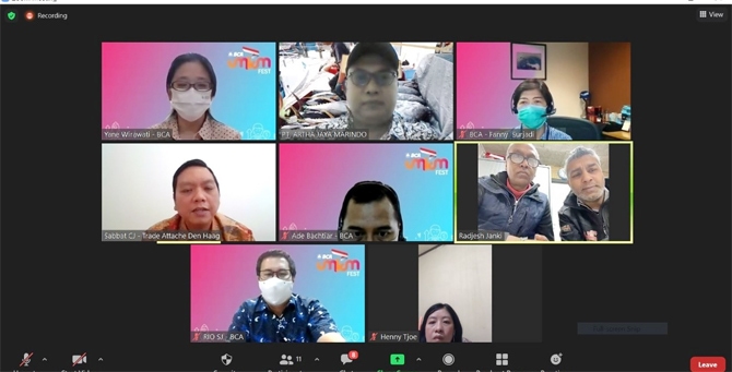 PT Bank Central Asia Tbk (BCA) mengelar sesi virtual Business Matching bekerjasama dengan Kedutaan Besar Republik Indonesia, International Trade Promotion Center (ITPC), dan Bank Koresponden menghadirkan lebih dari 100 calon buyer dari 30 negara di lima - Image