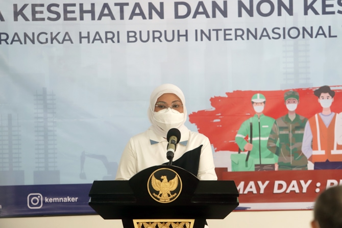 Menteri Ketenagakerjaan Ida Fauziyah. Foto: Dery Ridwansah/ JawaPos.com - Image