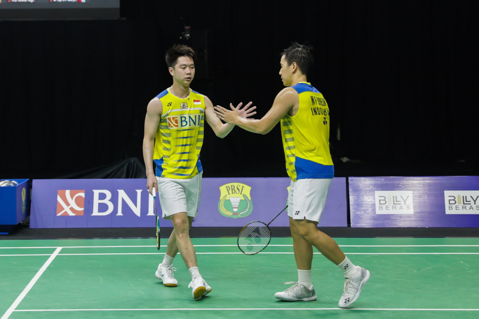 Marcus Fernaldi Gideon/ Kevin Sanjaya Sukamuljo, Pramudya Kusumawardana/Yeremia Erich Yoche Yacob Rambitan, tim Indonesia, Olimpiade Tokyo 2020 - Image