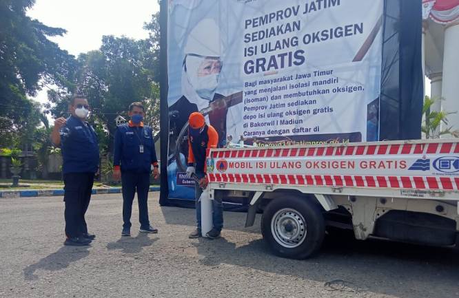 Mobil isi ulang oksigen disiapkan Pemerintah Provinsi Jawa Timur. Humas Pemprov Jatim/Antara - Image
