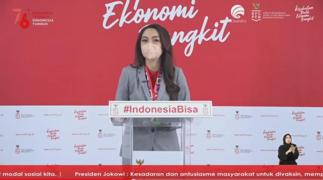 Juru Bicara Pemerintah Untuk Covid-19 Dokter Reisa Broto Asmoro. Tangkapan Layar - Image