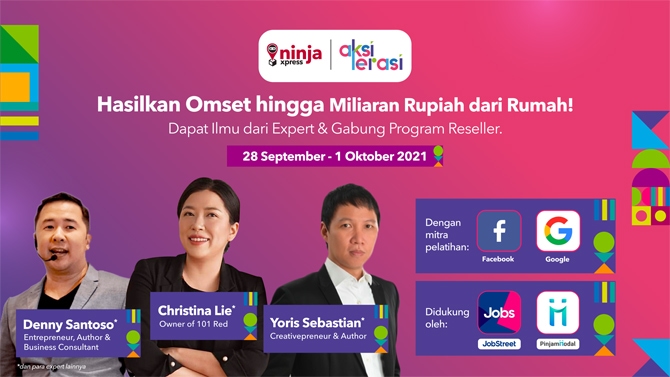 Program Akselerasi III Ninja Xpress untuk mendorong pertumbuhan omzet UKM digelar 28 September hingga 1 Oktober 2021. (Ninja Xpress for JawaPos.com) - Image