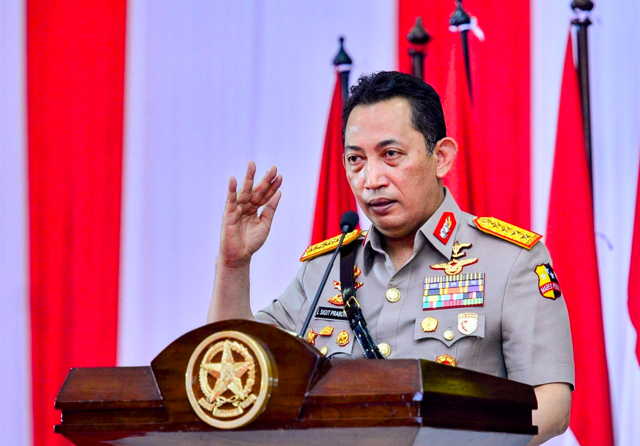 Kapolri Jenderal Listyo Sigit Prabowo saat menutup Sespimti Polri Dikreg ke-30. (Mabes Polri for JawaPos.com) - Image