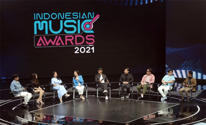 Jumpa pers Indonesian Music Awards 2021 di bilanga Kebon Jeruk Jakarta Barat./istimewa - Image