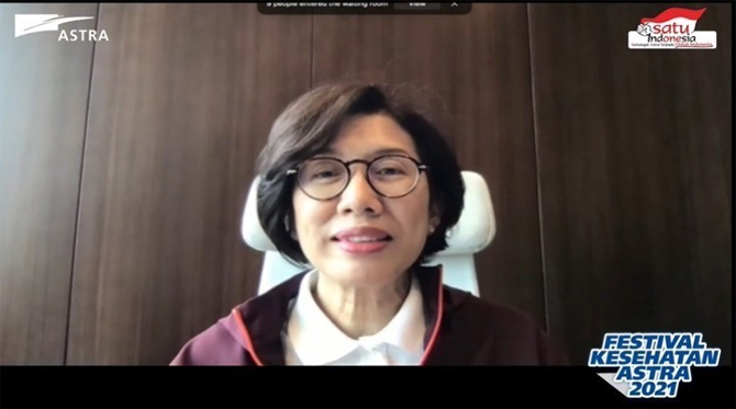Sambutan Direktur Astra Gita Tiffani Boer pada Festival Kesehatan Astra 2021 yang dilaksanakan secara virtual hari ini, Selasa (16/11). - Image