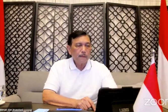 Tangkapan layar Menko Kemaritiman dan Investasi Luhut Binsar Pandjaitan. Youtube Kemenko Marves/Antara - Image