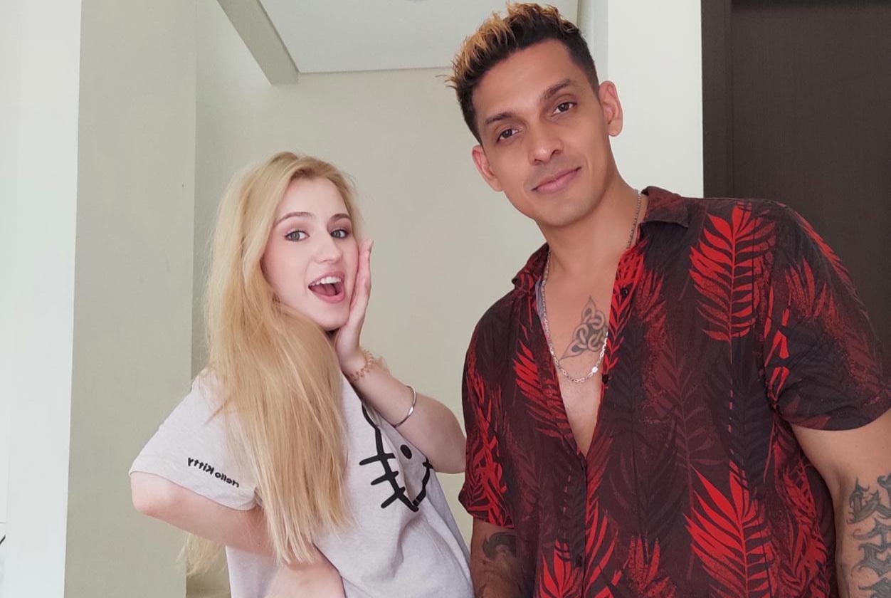 Robby Shine bersama sang istri, Nastasya, yang kini hamil 9 bulan./istimewa - Image
