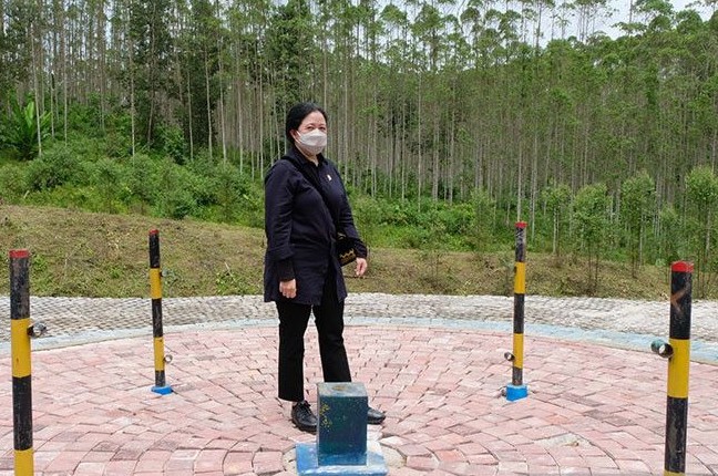 Ketua DPR Puan Maharani di titik nol IKN Nusantara di Penajam Paser Utara, Kalimantan Timur. Humas DPR/Antara - Image