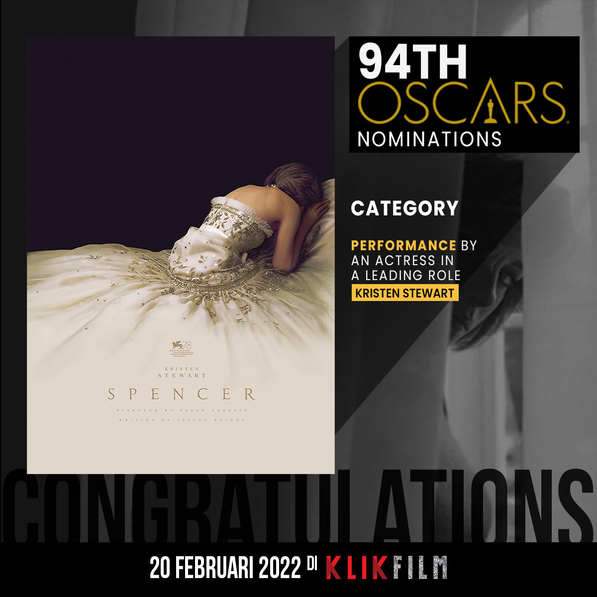 Film ini dibuat terinspirasi dari keputusan Putri Diana untuk mengakhiri pernikahannya dengan Pangeran Charles dan lantas meninggalkan keluarga kerajaan Inggris. Istimewa - Image