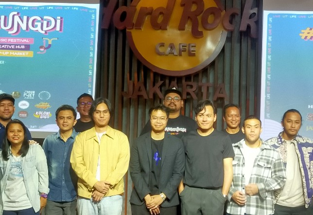 Jumpa pers #ManggungDi di Hard Rock Cafe Jakarta Rabu (27/7). Abdul Rahman/JawaPos.com - Image