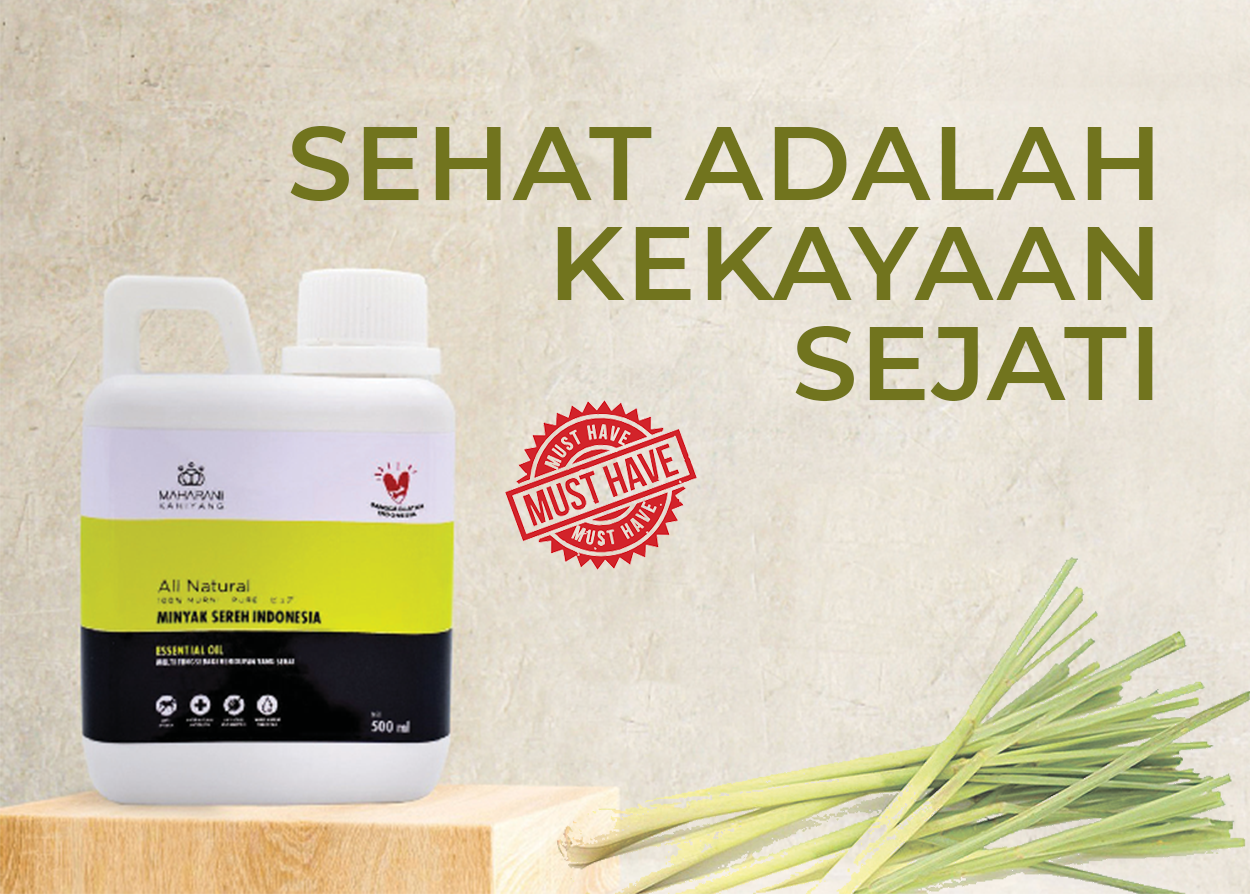 BANYAK MANFAAT: Minyak Serai Indonesia mengandung antioksidan, antivirus, antibakteri, antiinflamasi, dan antinyamuk sekaligus dalam satu kemasan. - Image