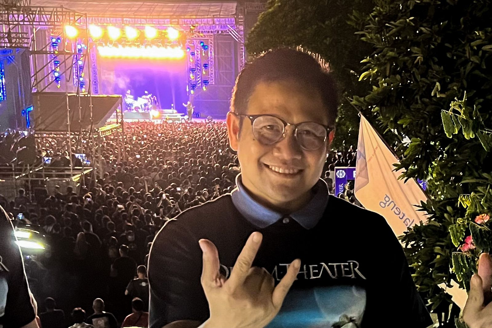 Foto: Cak Imin saat menghadiri konser Dream Theater. Credit: Istimewa - Image