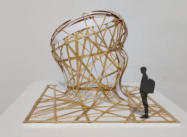 Maket Susuh Angin: The Nest of Aerial Life karya tim Narantaka ITS Surabaya. ITS Surabaya for JawaPos - Image