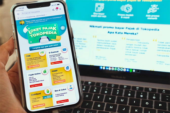 Masyarakat wilayah Jawa Timur dapat lebih mudah untuk memenuhi kewajiban membayar pajak dengan menggunakan aplikasi Tokopedia. - Image