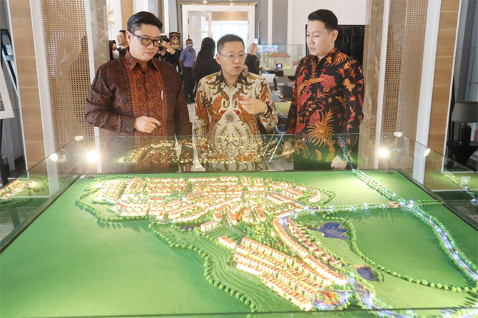 Ilustrasi maket rencana pengembangan hunian Agung Podomoro Land di Samarinda Kalimantan Timur. - Image