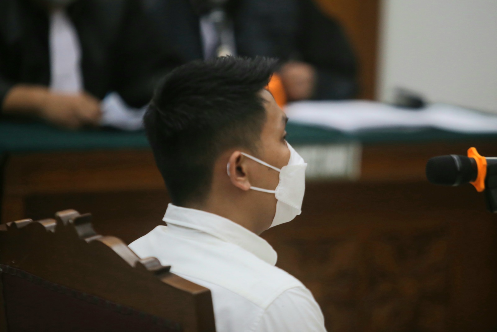 Terdakwa Kompol Chuck Putranto saat melakukan sidang di Pengadilan Negeri Jakarta Selatan, Jakarta, Rabu (19/10/2022). Foto: Dery Ridwansah/ JawaPos.com - Image