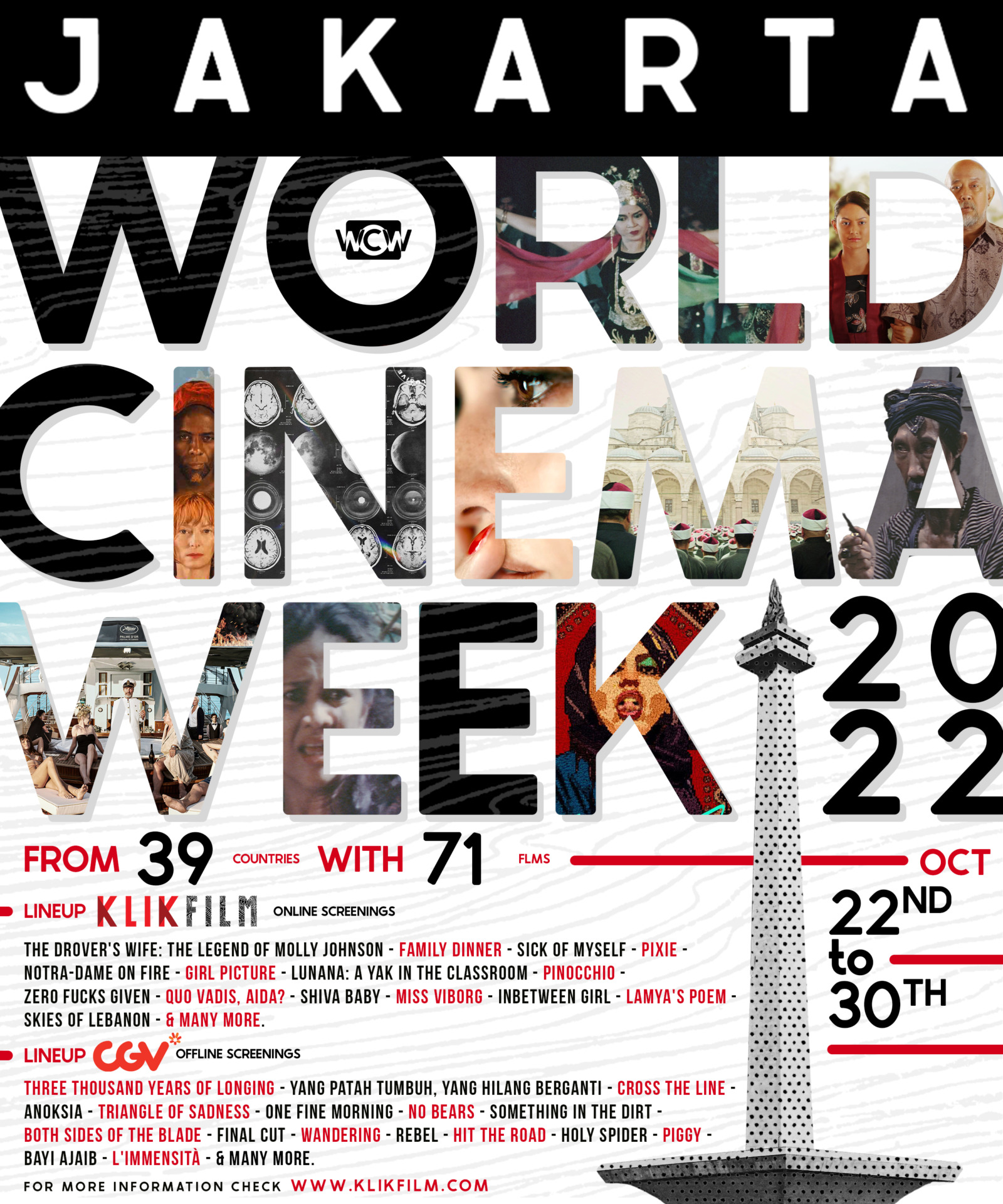 Festival World Cinema Week secara resmi dibuka sejak hari ini, Sabtu (22/10) dan akan berlangsung hingga 30 Oktober 2022 mendatang. - Image